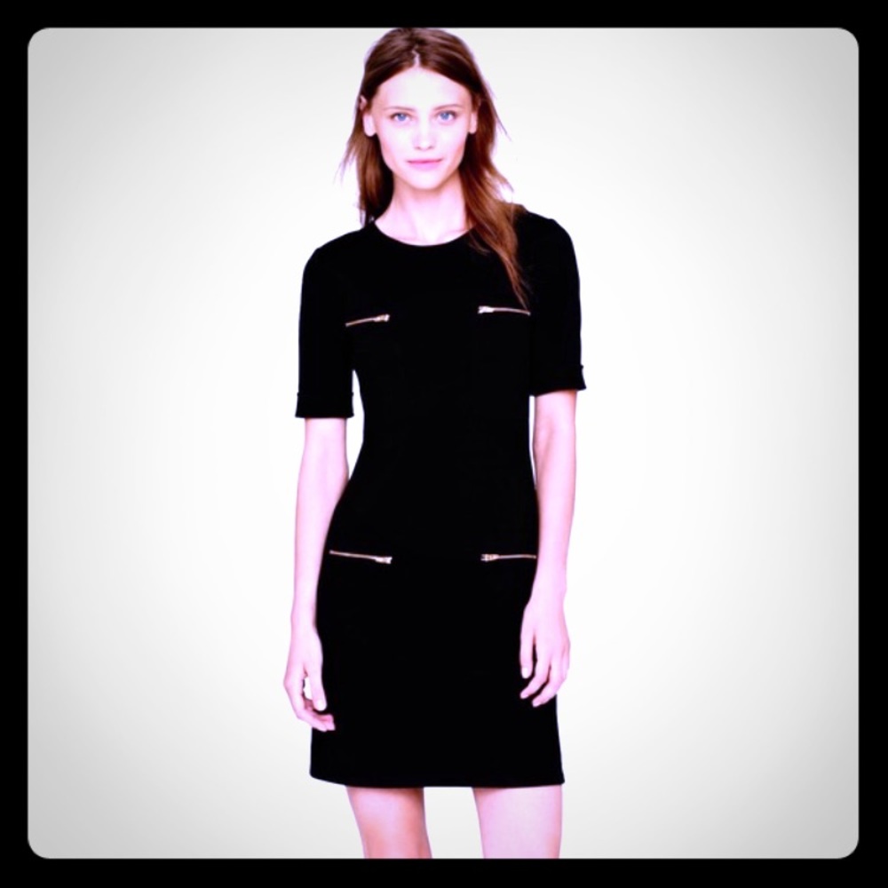 Light worn J crew zip-pocket dress